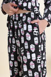 Zivame Farm Lore Knit Cotton Pyjama Set - Jet Black — thumbnail 6