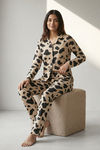 Zivame Farm Lore Knit Cotton Pyjama Set - Macadamia — thumbnail 4