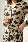 Zivame Farm Lore Knit Cotton Pyjama Set - Macadamia — thumbnail 5
