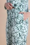 Zivame Farm Lore Knit Cotton Pyjama Set - Opal Blue — thumbnail 6