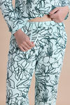 Zivame Farm Lore Knit Cotton Pyjama Set - Opal Blue — thumbnail 7