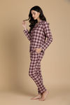 Zivame Knit Cotton Pyjama Set - Pale Mauve — thumbnail 2