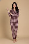 Zivame Knit Cotton Pyjama Set - Pale Mauve — thumbnail 4