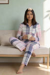 Zivame Knit Cotton Pyjama Set - Pastellilac — thumbnail 4