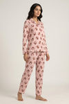Zivame Farm Lore Knit Cotton Pyjama Set - Peachskin — thumbnail 2