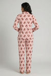 Zivame Farm Lore Knit Cotton Pyjama Set - Peachskin — thumbnail 3