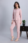 Zivame Knit Cotton Pyjama Set - Palemauve — thumbnail 2