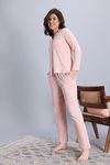 Zivame Knit Cotton Pyjama Set - Peach Skin — thumbnail 2