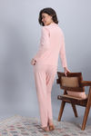 Zivame Knit Cotton Pyjama Set - Peach Skin — thumbnail 3