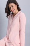 Zivame Knit Cotton Pyjama Set - Peach Skin — thumbnail 5