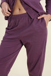 Zivame Knit Cotton Pyjama Set - Pickled Beet — thumbnail 6