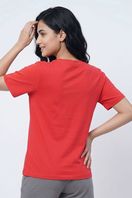 Zivame Peanuts Knit Cotton Loungewear Top - Cayenne — image 3