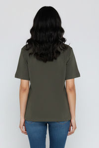 Zivame Garfield Knit Cotton Loungewear Top - Grape Leaf — thumbnail 3