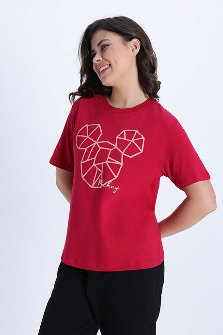 Zivame Mickey Knit Cotton Loungewear Top - Jazzy — image 3