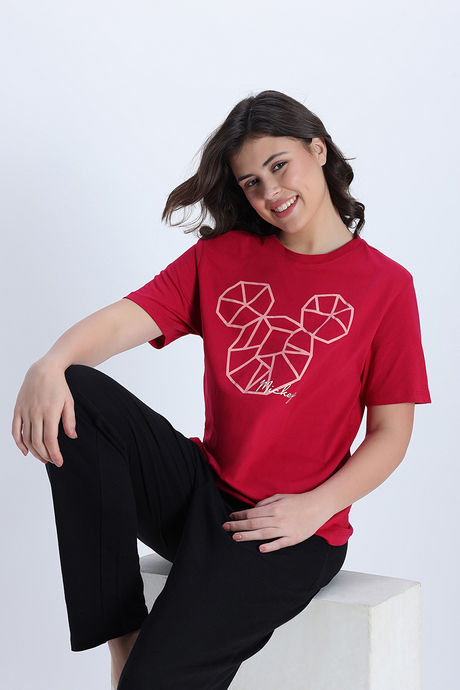 Zivame Mickey Knit Cotton Loungewear Top - Jazzy — image 5