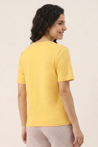 Zivame Minions Knit Cotton Loungewear Top - Yarrow — thumbnail 3