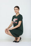 Zivame Knit Cotton Knee Length Nightdress - Mountain View — thumbnail 6