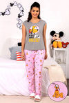 Zivame X Disney Daisy Duck Knit Cotton Pyjama Set - Pink N Print — thumbnail 1