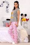 Zivame X Disney Daisy Duck Knit Cotton Pyjama Set - Pink N Print — thumbnail 2
