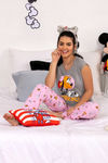 Zivame X Disney Daisy Duck Knit Cotton Pyjama Set - Pink N Print — thumbnail 4