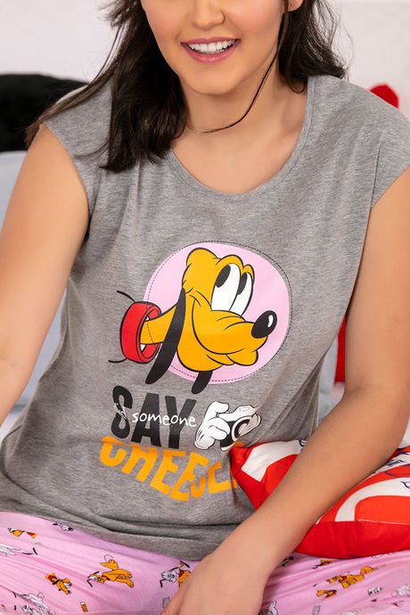 Zivame X Disney Daisy Duck Knit Cotton Pyjama Set - Pink N Print — image 5