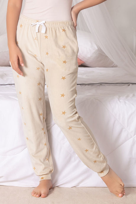 Zivame Velvety Soft Butter-Soft Poly Knit Pyjama - Beige — image 6