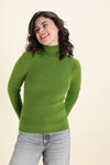 Zivame Retro Peek Full Sleeve Sweater - Olive — thumbnail 2