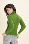 Zivame Retro Peek Full Sleeve Sweater - Olive — thumbnail 4