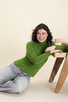 Zivame Retro Peek Full Sleeve Sweater - Olive — thumbnail 5