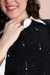 Zivame Retro Peek Sleeveless Sweater - Black — thumbnail 5