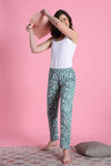 Zivame Knit Cotton Sleep Pyjama - Blue Surf — thumbnail 4