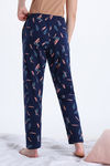 Zivame Knit Cotton Sleep Pyjama - Navy Blazer — thumbnail 3