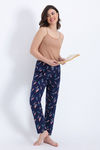 Zivame Knit Cotton Sleep Pyjama - Navy Blazer — thumbnail 4