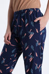 Zivame Knit Cotton Sleep Pyjama - Navy Blazer — thumbnail 5
