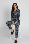 Zivame Knit Cotton Pyjama Set - Black Beauty — thumbnail 1