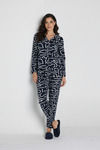 Zivame Knit Cotton Pyjama Set - Black Beauty — thumbnail 4