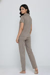 Zivame Knit Cotton Pyjama Set - Sand Dollar — thumbnail 3