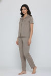 Zivame Knit Cotton Pyjama Set - Sand Dollar — thumbnail 4