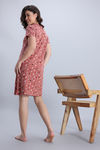Zivame Knit Cotton Mid Length Nightdress - Coral Almond — thumbnail 3