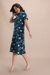 Zivame Knit Cotton Mid Length Nightdress - Mountain View — thumbnail 3