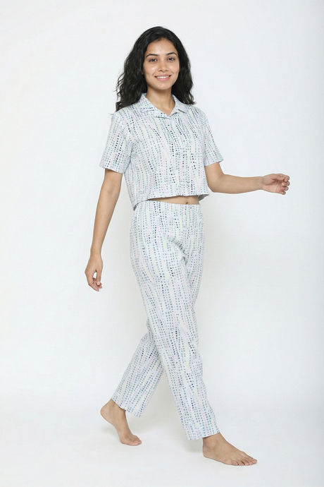 Zivame Knit Cotton Pyjama Set - Nimbus Cloud — image 2