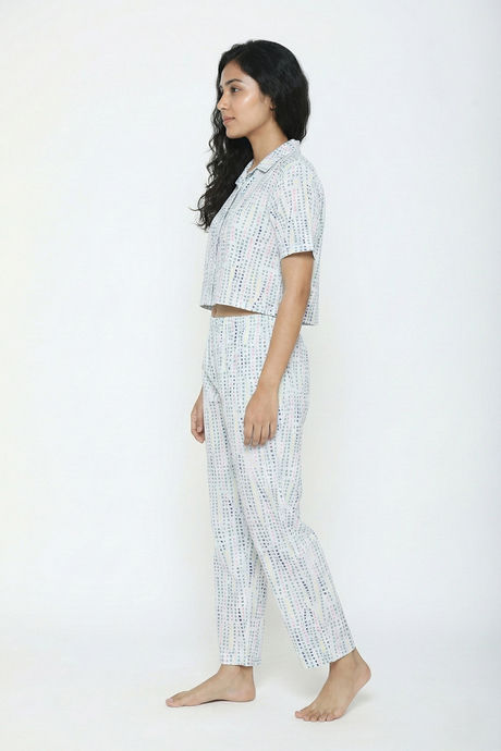 Zivame Knit Cotton Pyjama Set - Nimbus Cloud — image 3