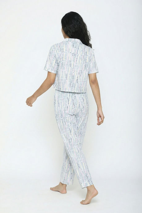 Zivame Knit Cotton Pyjama Set - Nimbus Cloud — image 4