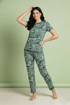 Zivame Knit Cotton Loungewear Set - Black Forest — thumbnail 4