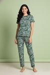 Zivame Knit Cotton Loungewear Set - Black Forest — thumbnail 5