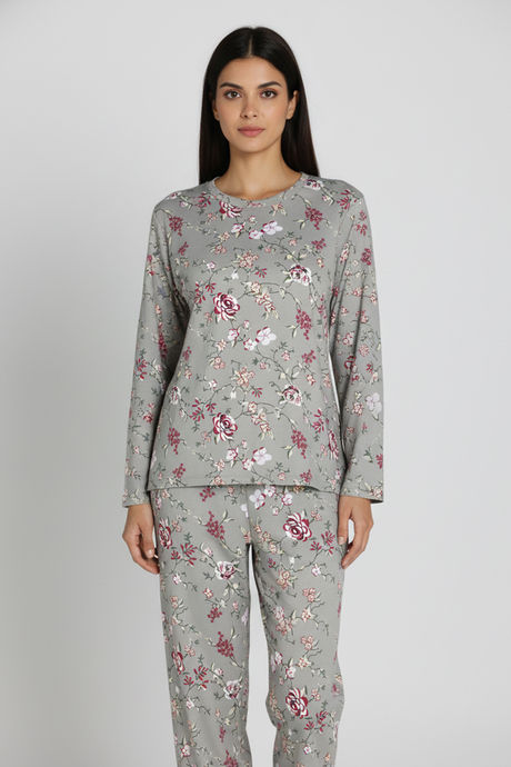 Zivame Knit Poly Pyjama Set - Agave Green — image 4