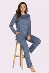 Zivame Knit Poly Pyjama Set - Grisaille — thumbnail 4