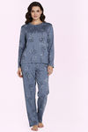 Zivame Knit Poly Pyjama Set - Grisaille — thumbnail 5