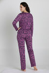 Zivame Knit Poly Pyjama Set - Lavender Crystal — thumbnail 3
