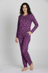 Zivame Knit Poly Pyjama Set - Lavender Crystal — thumbnail 5